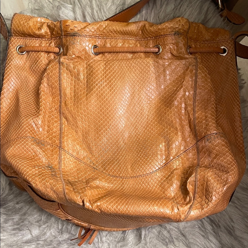 Gucci Tan Python Leather Messenger Bag With Heart… - image 5